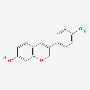 3-(4-Hydroxyphenyl)-2H-chromen-7-ol chemical structure (CAS 81267-65-4)
