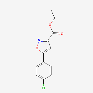 Ethyl 5-(4-chlorophenyl)isoxazole-3-carboxylate chemical structure (CAS 81282-12-4)