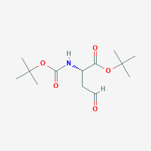 tert-Butyl (S)-2-((tert-butoxycarbonyl)amino)-4-oxobutanoate chemical structure (CAS 81323-59-3)