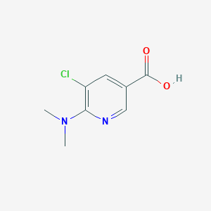 5-Chloro-6-(dimethylamino)pyridine-3-carboxylic acid chemical structure (CAS 813424-73-6)