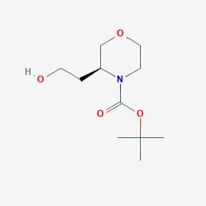 (S)-tert-Butyl 3-(2-hydroxyethyl)morpholine-4-carboxylate chemical structure (CAS 813433-76-0)