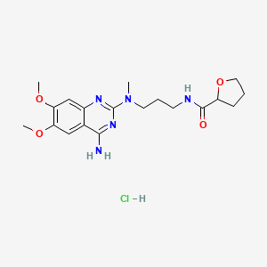 N-(3-((4-Amino-6,7-dimethoxyquinazolin-2-yl)(methyl)amino)propyl)tetrahydrofuran-2-carboxamide hydrochloride chemical structure (CAS 81403-68-1)