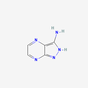 1H-Pyrazolo[3,4-b]pyrazin-3-amine chemical structure (CAS 81411-64-5)