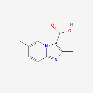 2,6-Dimethylimidazo[1,2-a]pyridine-3-carboxylic acid chemical structure (CAS 81438-52-0)