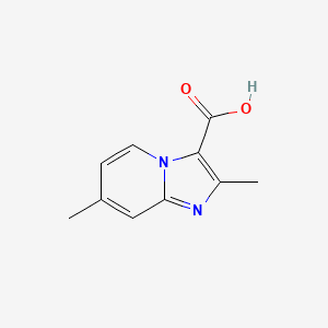 2,7-Dimethylimidazo[1,2-a]pyridine-3-carboxylic acid chemical structure (CAS 81438-53-1)
