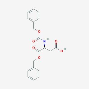 (R)-4-(Benzyloxy)-3-(((benzyloxy)carbonyl)amino)-4-oxobutanoic acid chemical structure (CAS 81440-35-9)