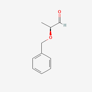 (S)-2-(Benzyloxy)propanal chemical structure (CAS 81445-44-5)