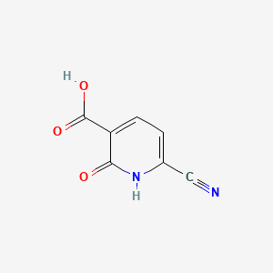 6-Cyano-2-oxo-1,2-dihydropyridine-3-carboxylic acid chemical structure (CAS 81450-71-7)