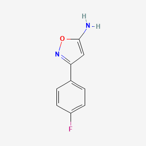 3-(4-Fluorophenyl)isoxazol-5-amine chemical structure (CAS 81465-82-9)