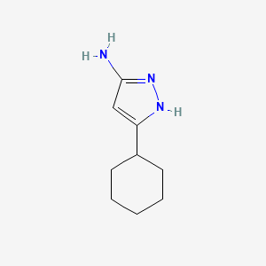 5-Cyclohexyl-1H-pyrazol-3-amine chemical structure (CAS 81542-54-3)