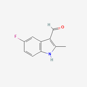 5-Fluoro-2-methyl-1H-indole-3-carbaldehyde chemical structure (CAS 815586-68-6)
