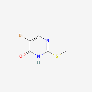 5-Bromo-2-(methylthio)pyrimidin-4(3H)-one chemical structure (CAS 81560-03-4)