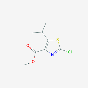 Methyl 2-chloro-5-isopropylthiazole-4-carboxylate chemical structure (CAS 81569-27-9)
