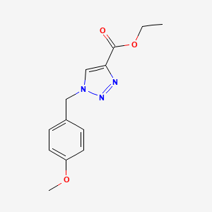 Ethyl 1-(4-methoxybenzyl)-1H-1,2,3-triazole-4-carboxylate chemical structure (CAS 81581-05-7)