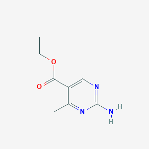 Ethyl 2-amino-4-methylpyrimidine-5-carboxylate chemical structure (CAS 81633-29-6)