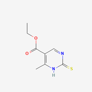 Ethyl 6-methyl-2-thioxo-1,2-dihydropyrimidine-5-carboxylate chemical structure (CAS 81633-30-9)
