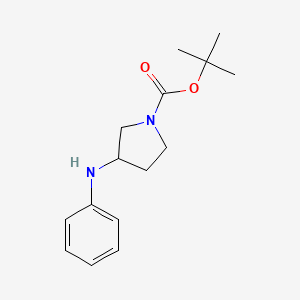 tert-Butyl 3-(phenylamino)pyrrolidine-1-carboxylate chemical structure (CAS 816468-24-3)