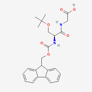 N-(((9H-Fluoren-9-yl)methoxy)carbonyl)-O-(tert-butyl)-L-serylglycine chemical structure (CAS 81672-17-5)