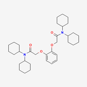 2,2'-(1,2-Phenylenebis(oxy))bis(N,N-dicyclohexylacetamide) chemical structure (CAS 81686-22-8)