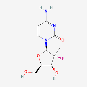 4-Amino-1-((2R,3R,4R,5R)-3-fluoro-4-hydroxy-5-(hydroxymethyl)-3-methyltetrahydrofuran-2-yl)pyrimidin-2(1H)-one chemical structure (CAS 817204-33-4)