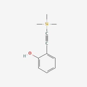 2-((Trimethylsilyl)ethynyl)phenol chemical structure (CAS 81787-62-4)
