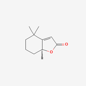 (S)-4,4,7a-Trimethyl-5,6,7,7a-tetrahydrobenzofuran-2(4H)-one chemical structure (CAS 81800-41-1)