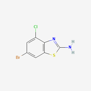 6-Bromo-4-chlorobenzo[d]thiazol-2-amine chemical structure (CAS 81822-77-7)