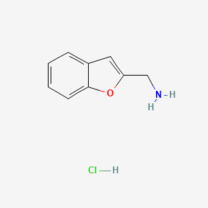 Benzofuran-2-ylmethanamine hydrochloride chemical structure (CAS 81882-18-0)