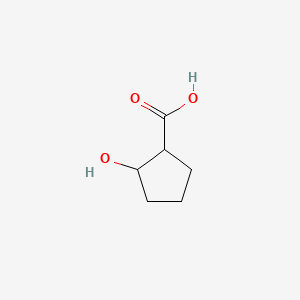 2-Hydroxycyclopentane-1-carboxylic acid chemical structure (CAS 81887-89-0)