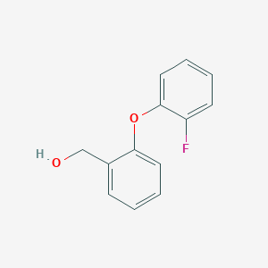 (2-(2-Fluorophenoxy)phenyl)methanol chemical structure (CAS 81890-62-2)