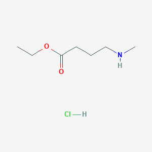 Ethyl 4-(methylamino)butanoate hydrochloride chemical structure (CAS 81893-75-6)