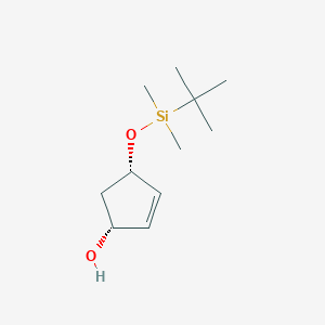 rel-(1R,4S)-4-((tert-Butyldimethylsilyl)oxy)cyclopent-2-en-1-ol chemical structure (CAS 81939-24-4)