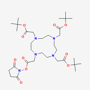 Tri-tert-butyl 2,2',2''-(10-(2-((2,5-dioxopyrrolidin-1-yl)oxy)-2-oxoethyl)-1,4,7,10-tetraazacyclododecane-1,4,7-triyl)triacetate chemical structure (CAS 819869-77-7)