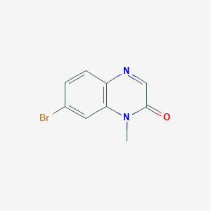 7-Bromo-1-methyl-1H-quinoxalin-2-one chemical structure (CAS 82019-32-7)