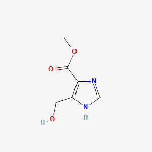 Methyl 5-(hydroxymethyl)-1H-imidazole-4-carboxylate chemical structure (CAS 82032-43-7)