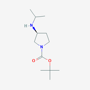 (S)-tert-Butyl 3-(isopropylamino)pyrrolidine-1-carboxylate chemical structure (CAS 820969-25-3)