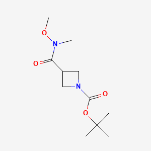 tert-Butyl 3-[methoxy(methyl)carbamoyl]azetidine-1-carboxylate chemical structure (CAS 820971-67-3)