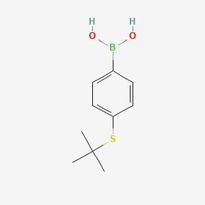 (4-(tert-Butylthio)phenyl)boronic acid chemical structure (CAS 820972-68-7)