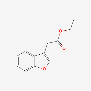 Ethyl 2-(benzofuran-3-yl)acetate chemical structure (CAS 82156-58-9)