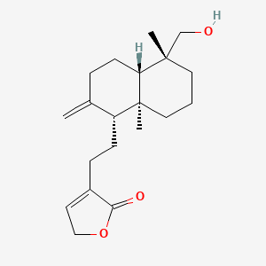 3-(2-((1R,4aS,5R,8aS)-5-(Hydroxymethyl)-5,8a-dimethyl-2-methylenedecahydronaphthalen-1-yl)ethyl)furan-2(5H)-one chemical structure (CAS 82209-74-3)