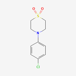 4-(4-Chlorophenyl)thiomorpholine 1,1-dioxide chemical structure (CAS 82222-74-0)