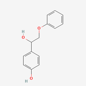 4-(1-Hydroxy-2-phenoxyethyl)phenol chemical structure (CAS 82246-94-4)