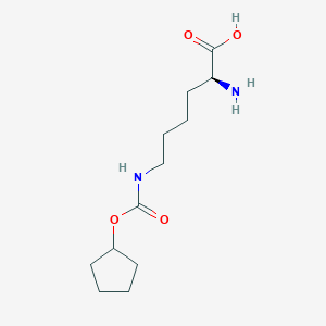 (S)-2-Amino-6-(((cyclopentyloxy)carbonyl)amino)hexanoic acid chemical structure (CAS 82277-17-6)