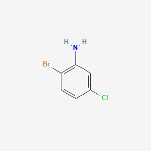 2-Bromo-5-chloroaniline chemical structure (CAS 823-57-4)