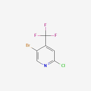 5-Bromo-2-chloro-4-(trifluoromethyl)pyridine chemical structure (CAS 823221-93-8)