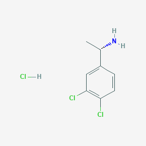 (S)-1-(3,4-Dichlorophenyl)ethanamine hydrochloride chemical structure (CAS 823790-74-5)