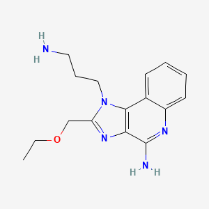 1-(3-Aminopropyl)-2-(ethoxymethyl)-1H-imidazo[4,5-c]quinolin-4-amine chemical structure (CAS 823809-16-1)
