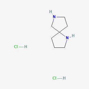 1,7-Diazaspiro[4.4]nonane dihydrochloride chemical structure (CAS 82386-80-9)