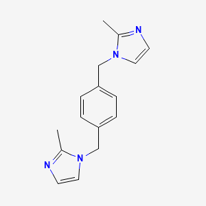 1,4-Bis((2-methyl-1H-imidazol-1-yl)methyl)benzene chemical structure (CAS 82410-79-5)