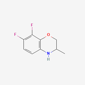 7,8-Difluoro-3-methyl-3,4-dihydro-2H-benzo[b][1,4]oxazine chemical structure (CAS 82419-33-8)